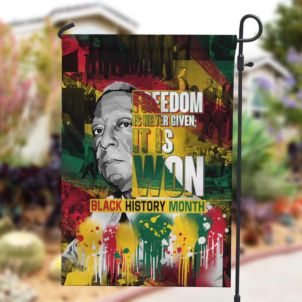 Freedom Is Never Given It Is Won Garden Flag Asa Philip Randolph DT02