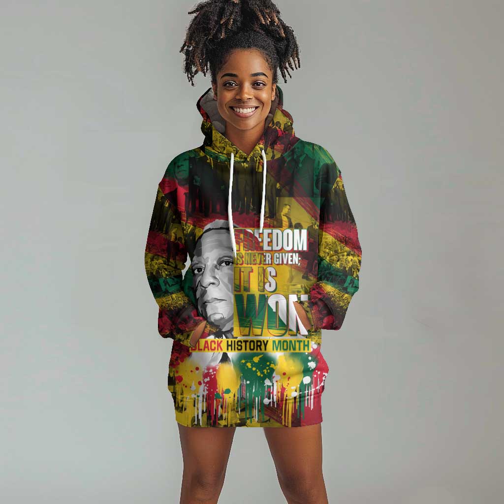Freedom Is Never Given It Is Won Hoodie Dress Asa Philip Randolph DT02