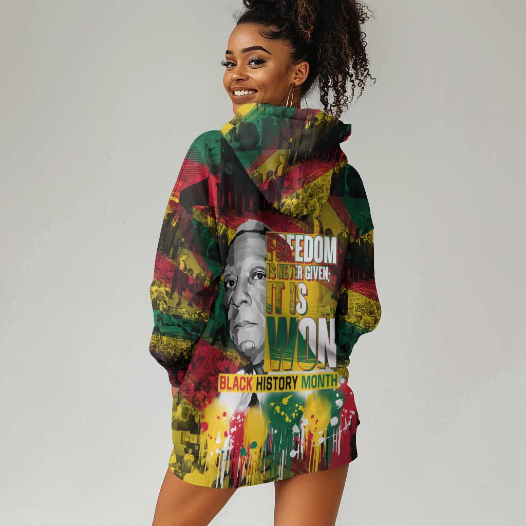 Freedom Is Never Given It Is Won Hoodie Dress Asa Philip Randolph DT02