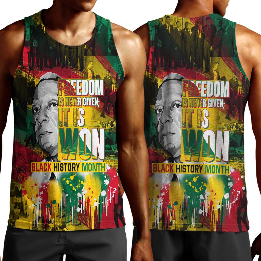 Freedom Is Never Given It Is Won Men Tank Top Asa Philip Randolph DT02