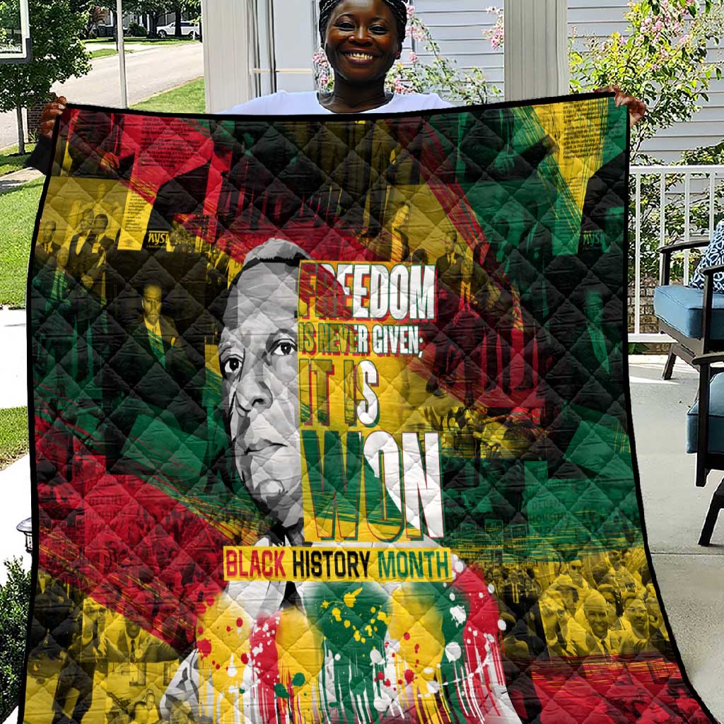 Freedom Is Never Given It Is Won Quilt Asa Philip Randolph DT02