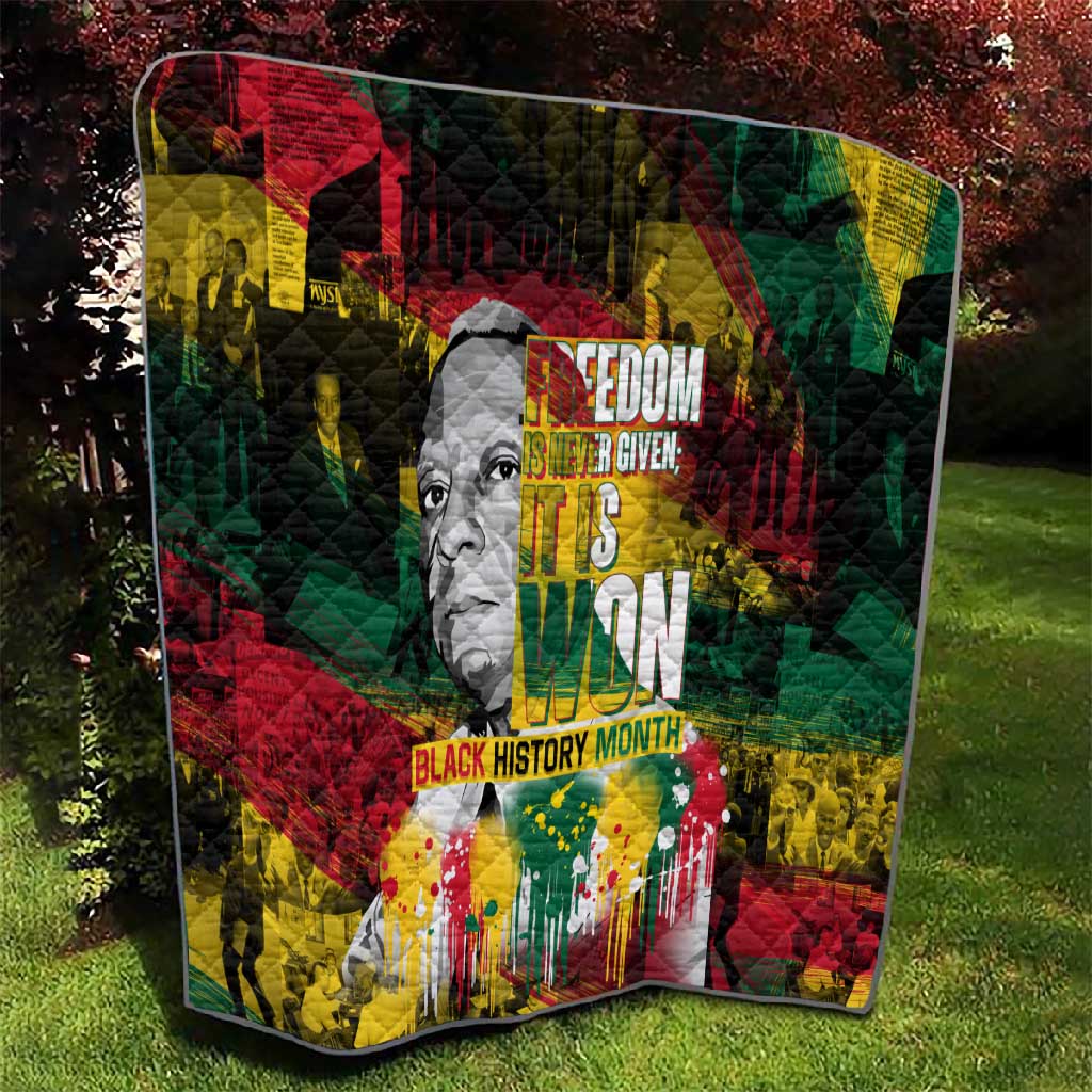 Freedom Is Never Given It Is Won Quilt Asa Philip Randolph DT02