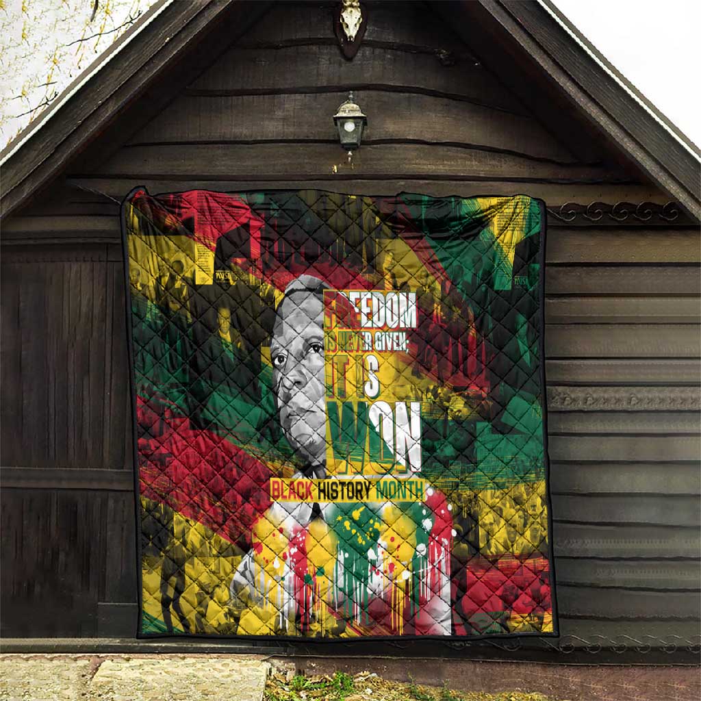 Freedom Is Never Given It Is Won Quilt Asa Philip Randolph DT02