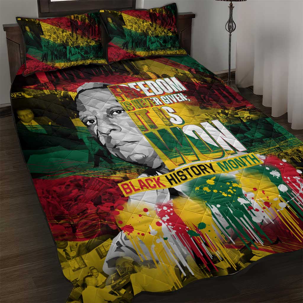 Freedom Is Never Given It Is Won Quilt Bed Set Asa Philip Randolph DT02