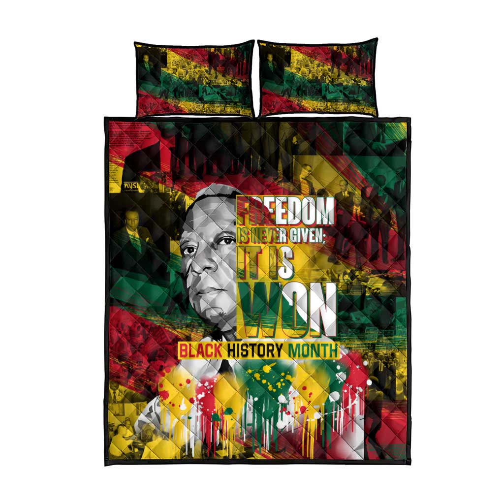 Freedom Is Never Given It Is Won Quilt Bed Set Asa Philip Randolph DT02