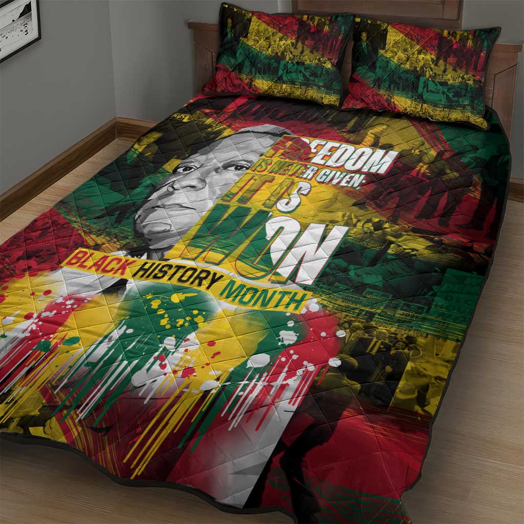 Freedom Is Never Given It Is Won Quilt Bed Set Asa Philip Randolph DT02