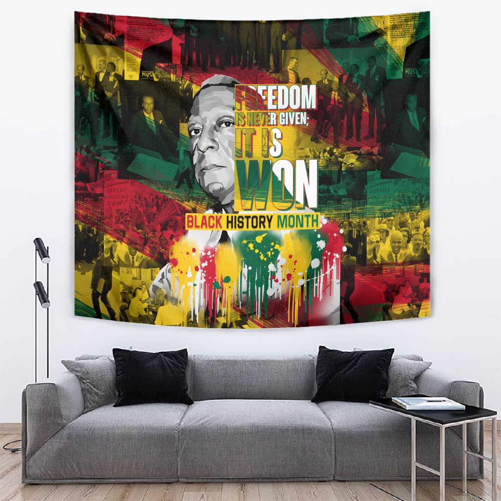 Freedom Is Never Given It Is Won Tapestry Asa Philip Randolph DT02