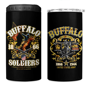 Buffalo Soldiers 4 in 1 Can Cooler Tumbler American American Legend 1866-1944 DT02