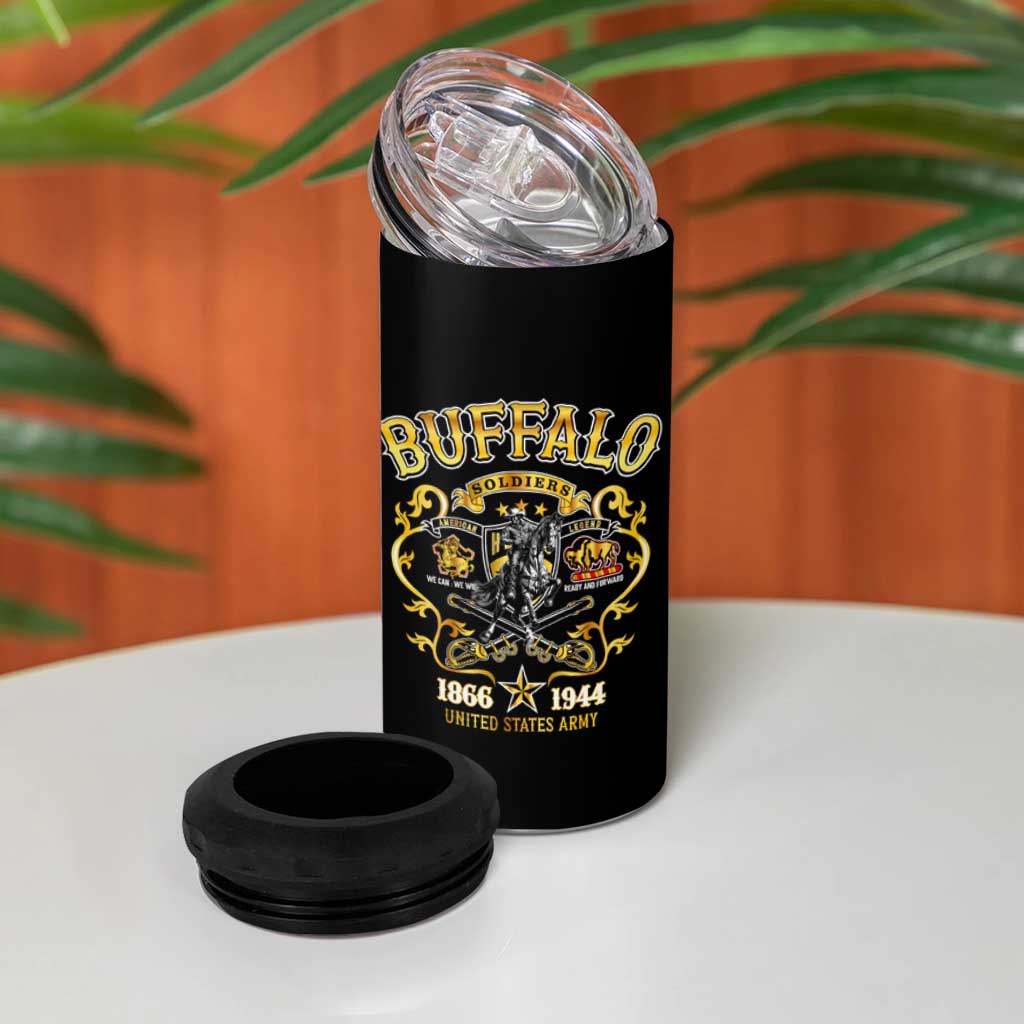 Buffalo Soldiers 4 in 1 Can Cooler Tumbler American American Legend 1866-1944 DT02