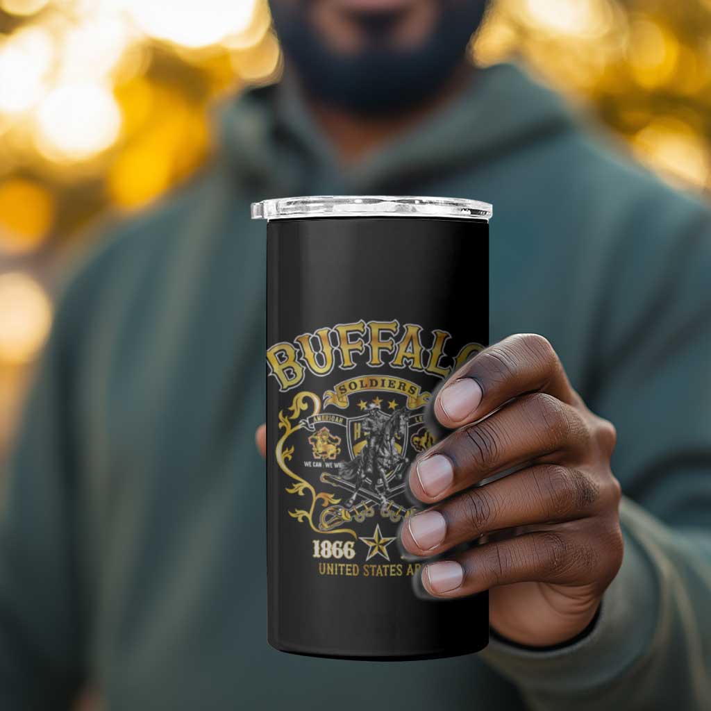 Buffalo Soldiers 4 in 1 Can Cooler Tumbler American American Legend 1866-1944 DT02