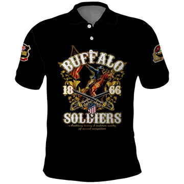Buffalo Soldiers 1866-1944 Polo Shirt American Legend DT02