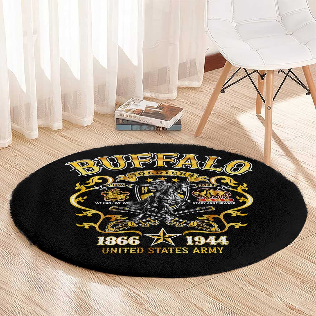 Buffalo Soldiers Round Carpet American American Legend 1866-1944 DT02