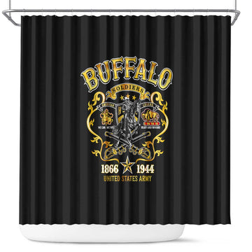 Buffalo Soldiers 1866-1944 Shower Curtain American Legend DT02