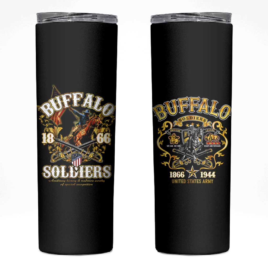 Buffalo Soldiers Skinny Tumbler American American Legend 1866-1944 DT02