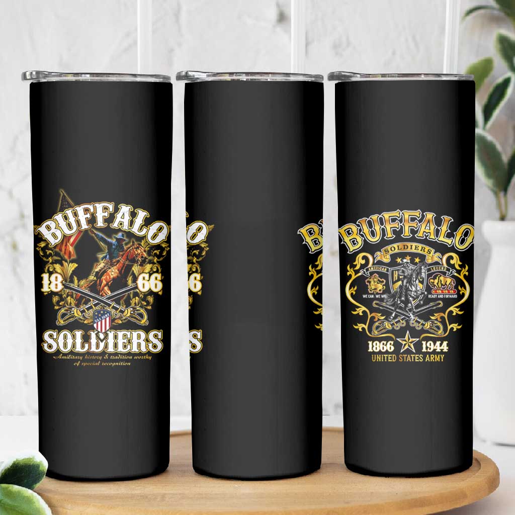 Buffalo Soldiers Skinny Tumbler American American Legend 1866-1944 DT02
