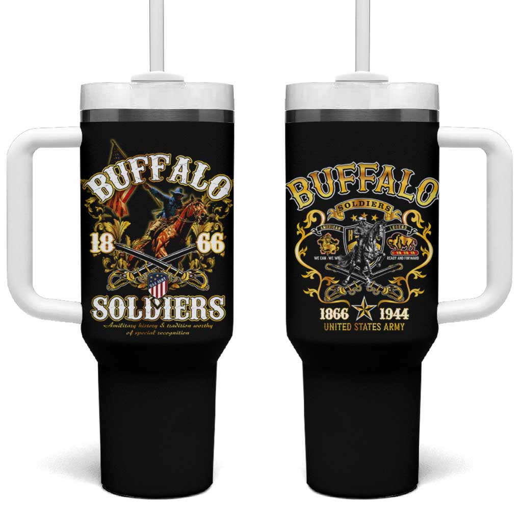 Buffalo Soldiers Tumbler With Handle American American Legend 1866-1944 DT02