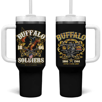 Buffalo Soldiers Tumbler With Handle American American Legend 1866-1944 DT02