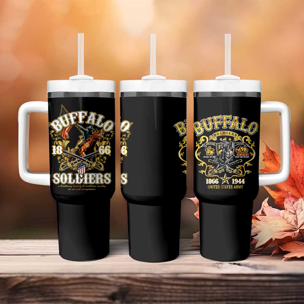 Buffalo Soldiers Tumbler With Handle American American Legend 1866-1944 DT02