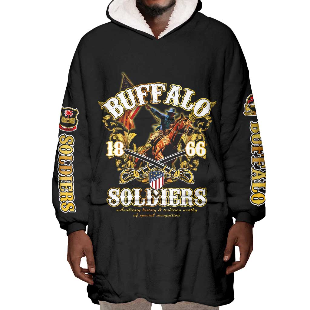 Buffalo Soldiers Wearable Blanket Hoodie American American Legend 1866-1944 DT02