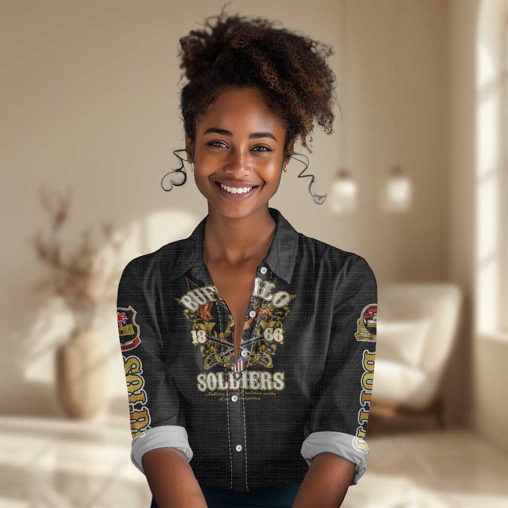 Buffalo Soldiers Women Casual Shirt American American Legend 1866-1944 DT02