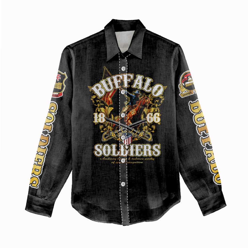 Buffalo Soldiers Women Casual Shirt American American Legend 1866-1944 DT02