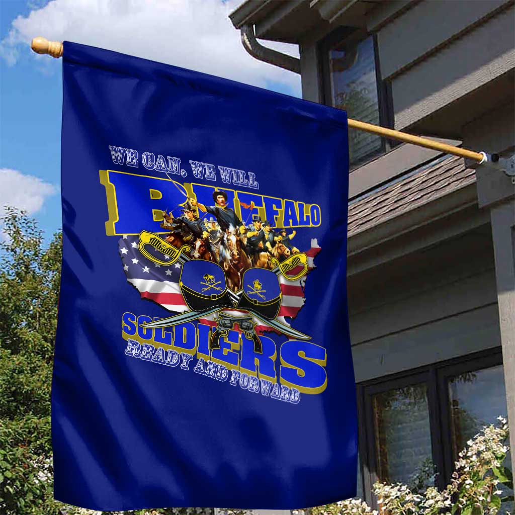 We Can We Will Buffalo Soldiers Garden Flag Us Army Ready and Forward DT02
