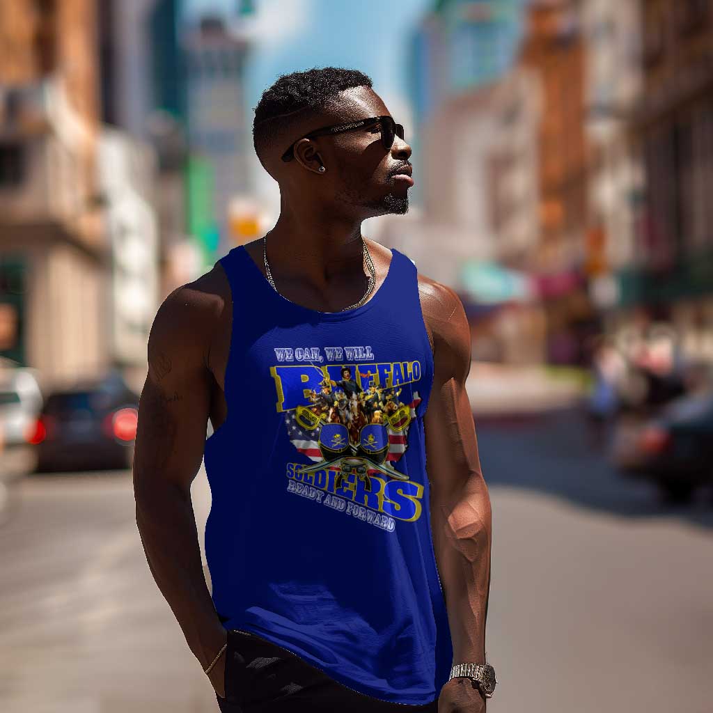 We Can We Will Buffalo Soldiers Men Tank Top Us Army Ready and Forward DT02