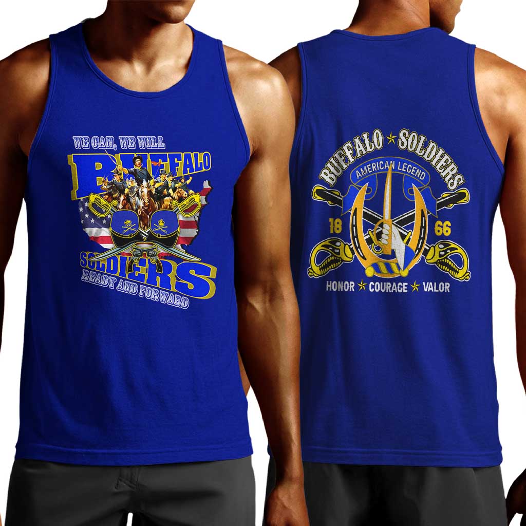 We Can We Will Buffalo Soldiers Men Tank Top Us Army Ready and Forward DT02