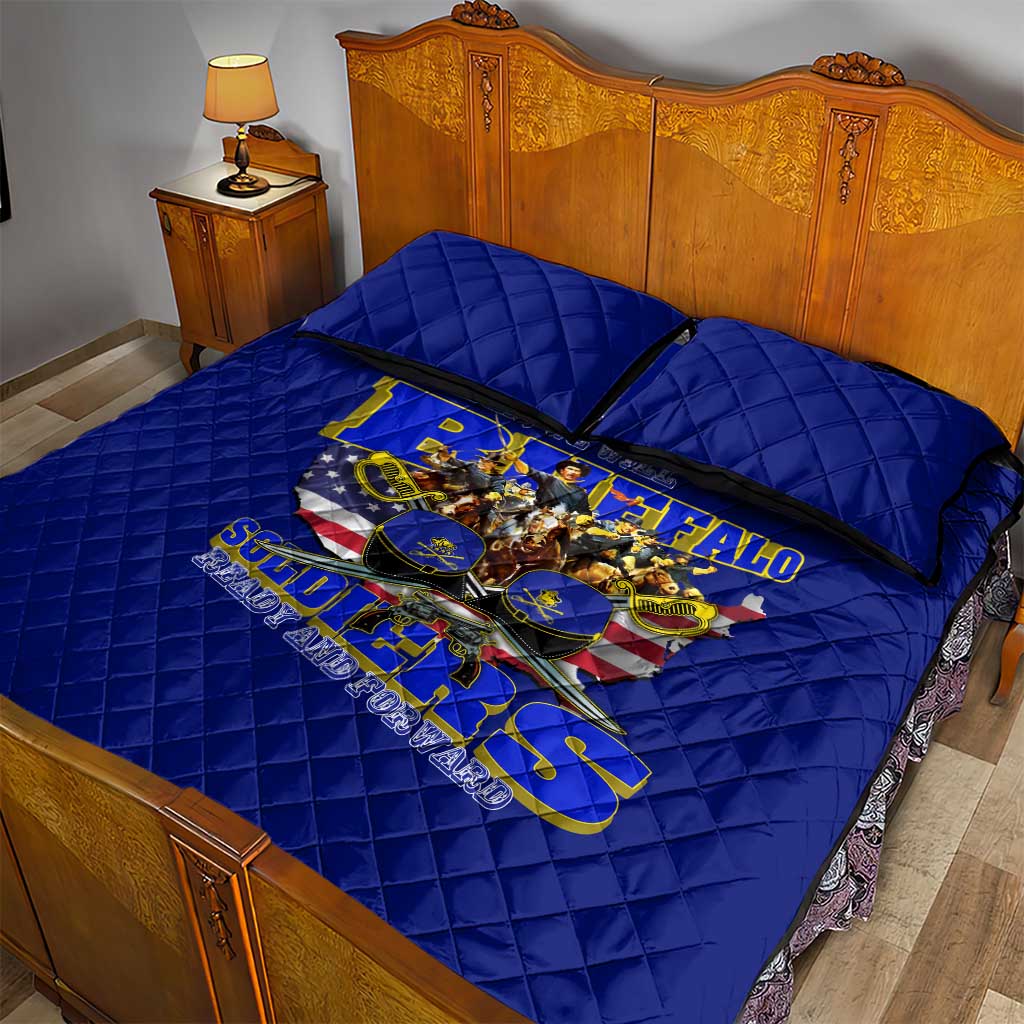 We Can We Will Buffalo Soldiers Quilt Bed Set Us Army Ready and Forward DT02