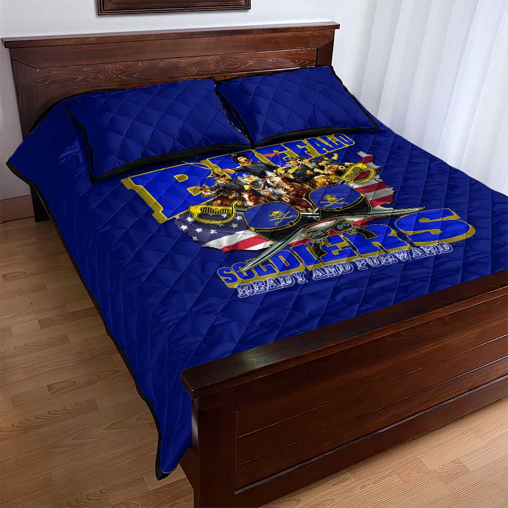 We Can We Will Buffalo Soldiers Quilt Bed Set Us Army Ready and Forward DT02