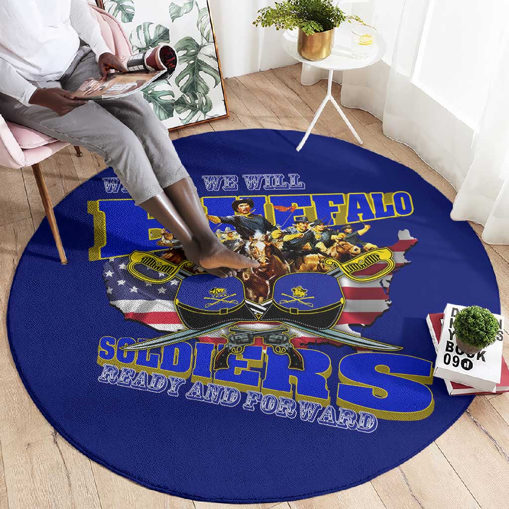 We Can We Will Buffalo Soldiers Round Carpet Us Army Ready and Forward DT02