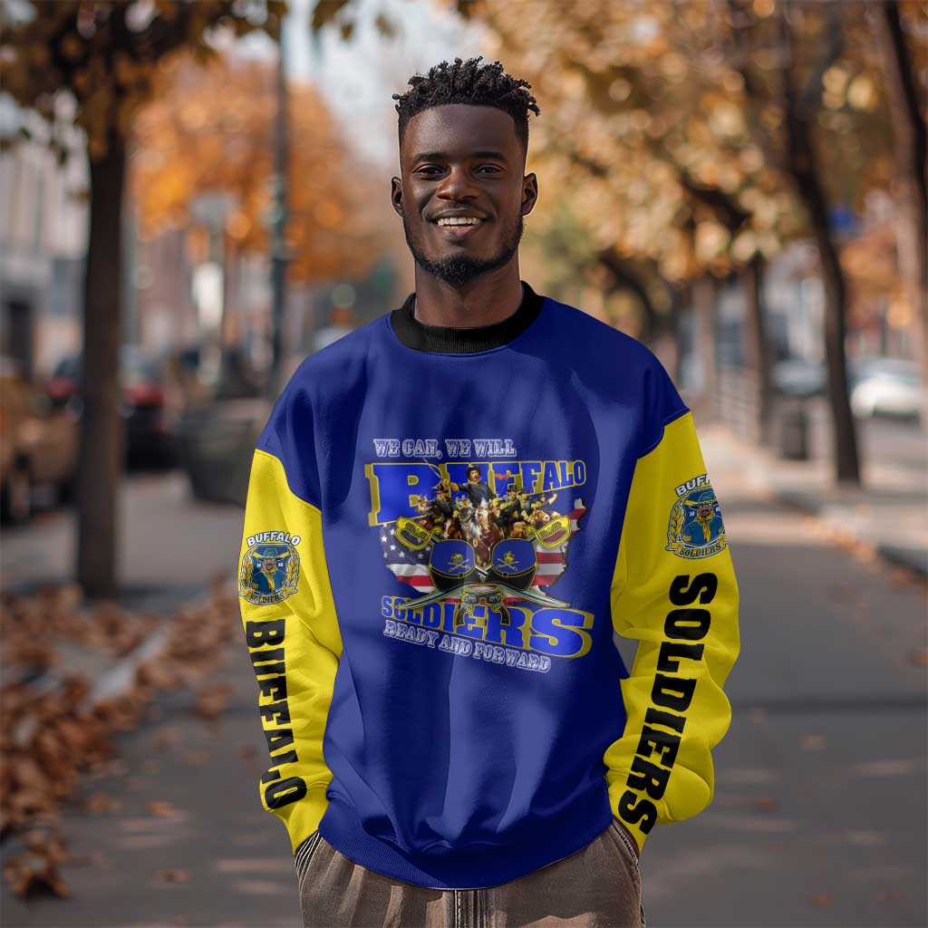 We Can We Will Buffalo Soldiers Sweatshirt Us Army Ready and Forward DT02