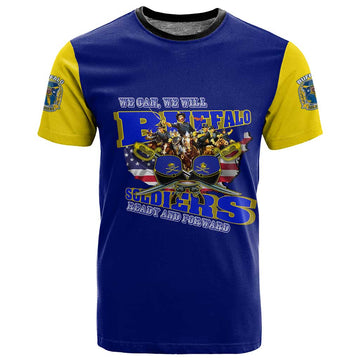 We Can We Will Buffalo Soldiers T shirt Us Army Ready and Forward DT02