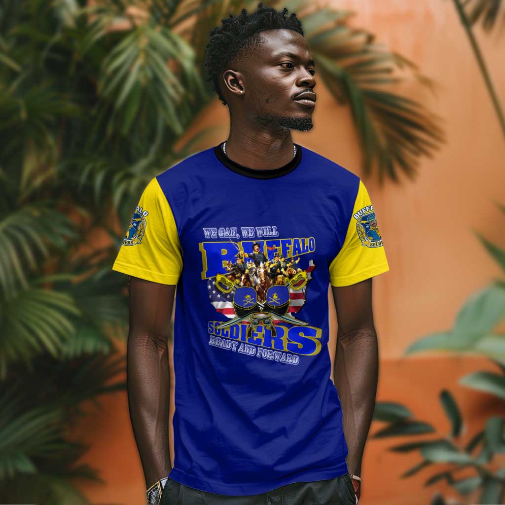We Can We Will Buffalo Soldiers T shirt Us Army Ready and Forward DT02