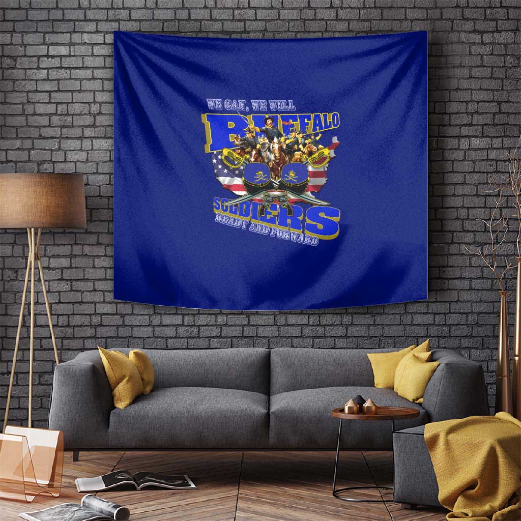 We Can We Will Buffalo Soldiers Tapestry Us Army Ready and Forward DT02