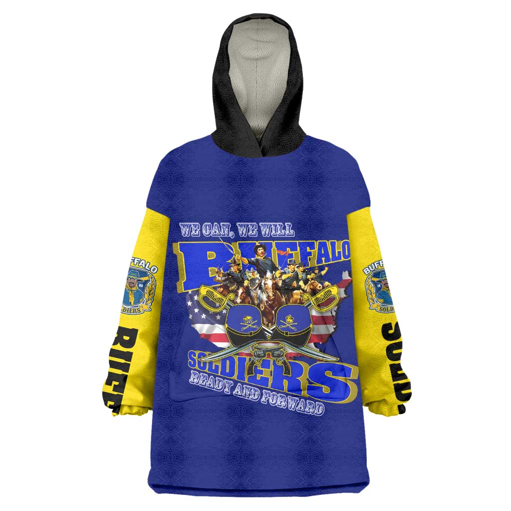 We Can We Will Buffalo Soldiers Wearable Blanket Hoodie Us Army Ready and Forward DT02