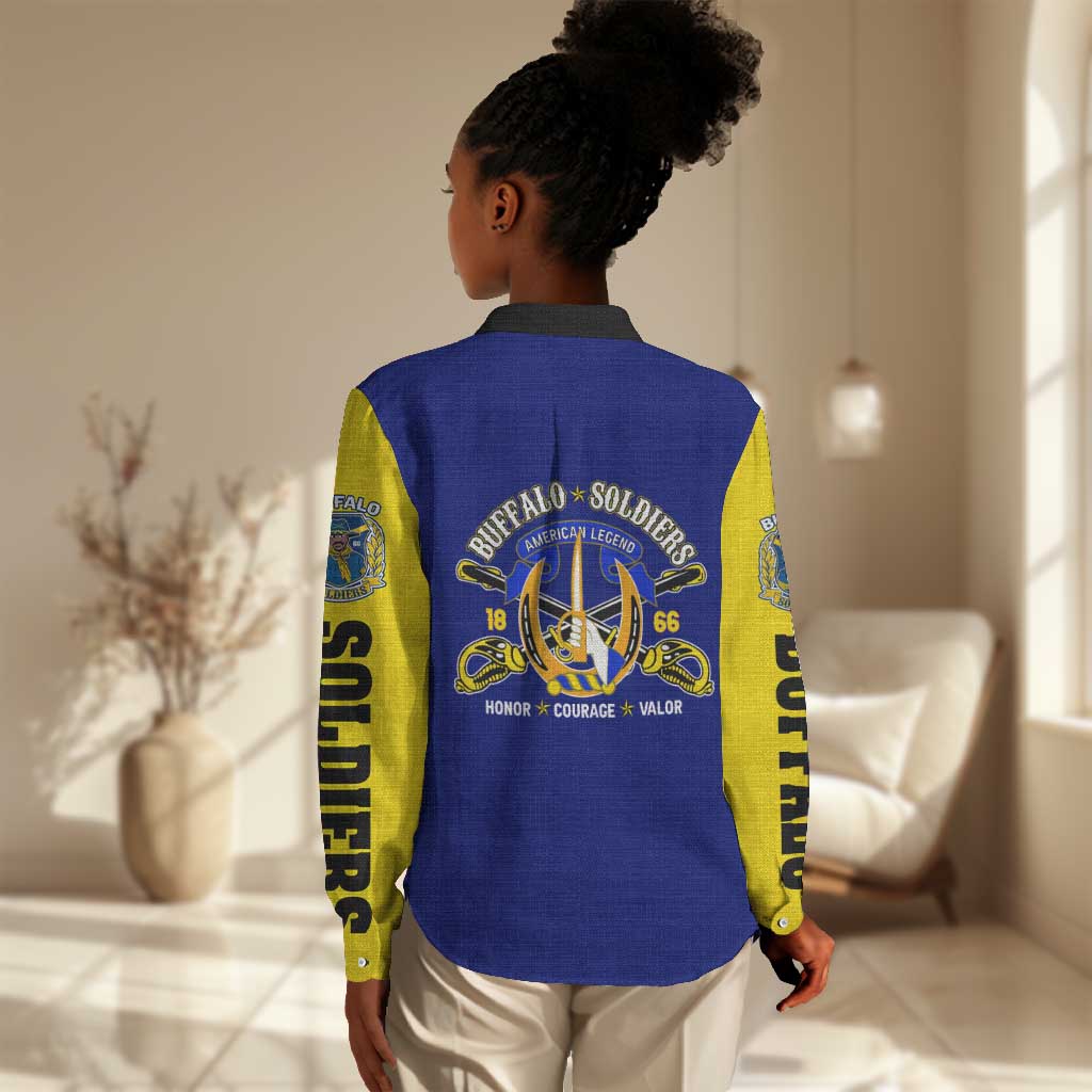 We Can We Will Buffalo Soldiers Women Casual Shirt Us Army Ready and Forward DT02