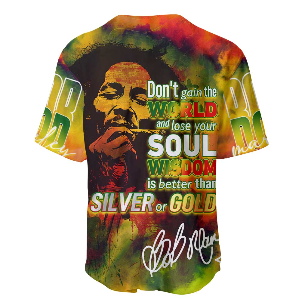 The Legend of Reggae One Love Baseball Jersey Bob Colorful Art DT02