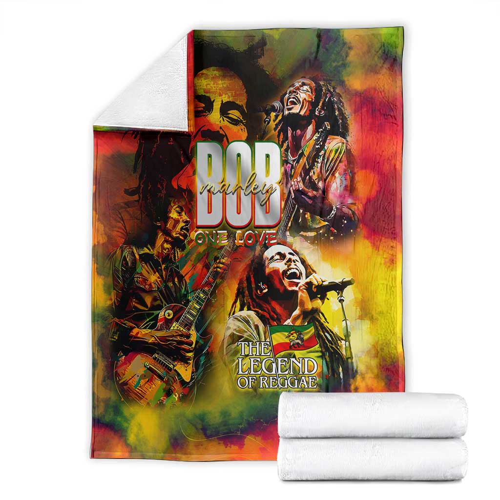 The Legend of Reggae One Love Blanket Bob Colorful Art DT02