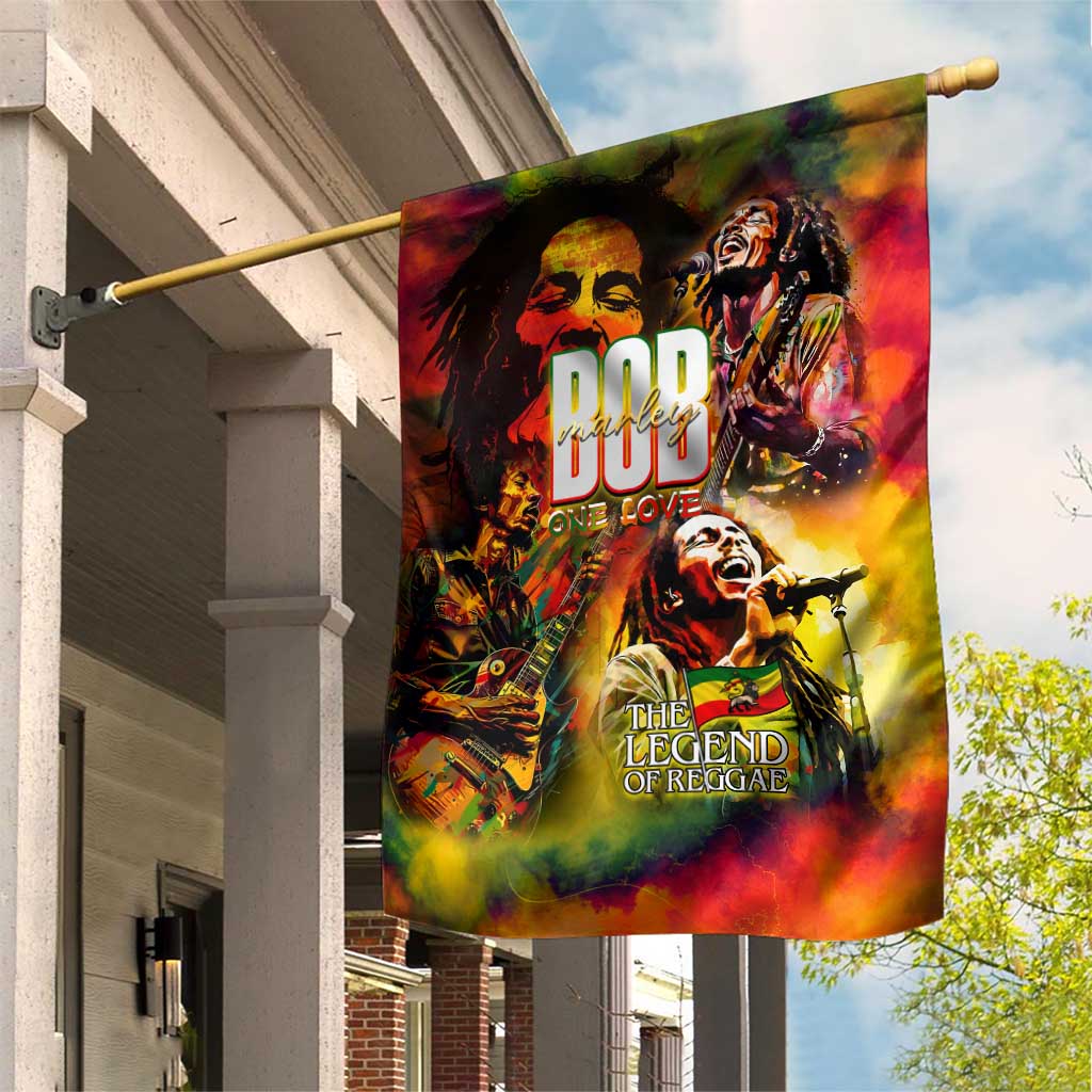 The Legend of Reggae One Love Garden Flag Bob Colorful Art DT02