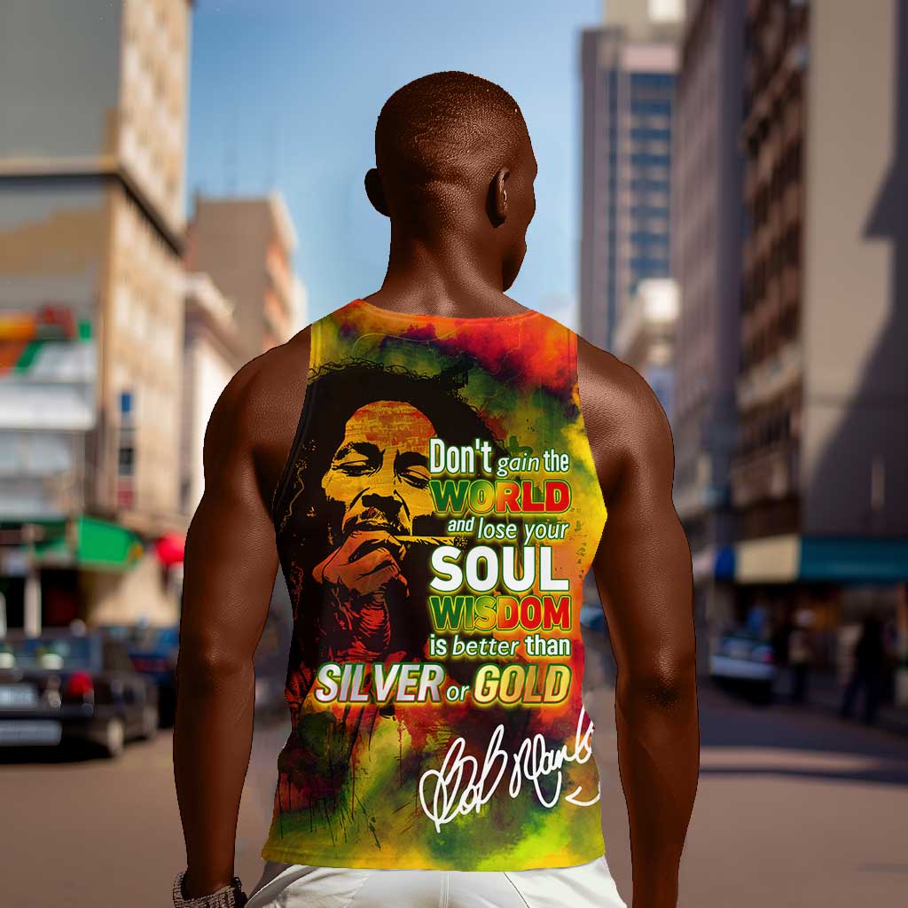 The Legend of Reggae One Love Men Tank Top Bob Colorful Art DT02