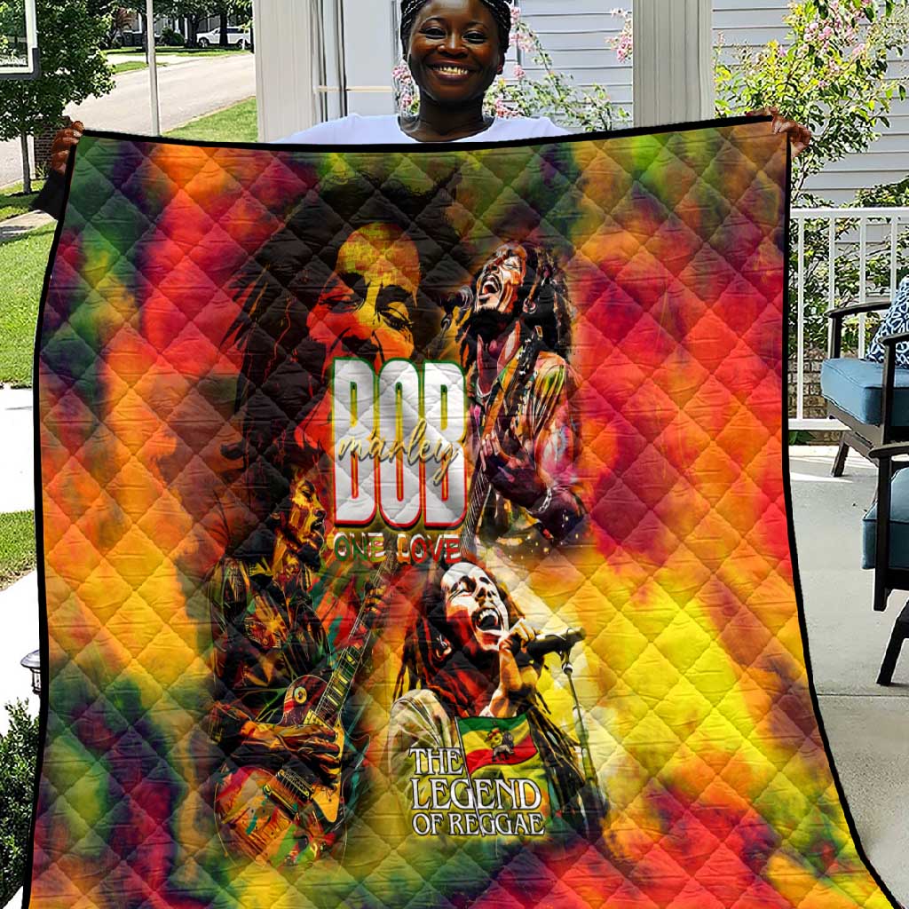 The Legend of Reggae One Love Quilt Bob Colorful Art DT02
