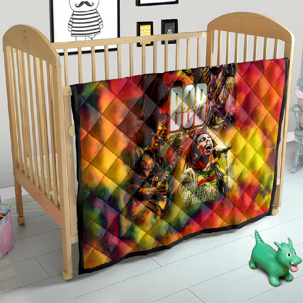 The Legend of Reggae One Love Quilt Bob Colorful Art DT02
