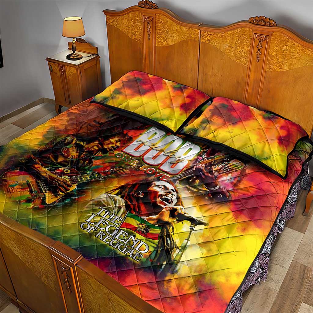The Legend of Reggae One Love Quilt Bed Set Bob Colorful Art DT02