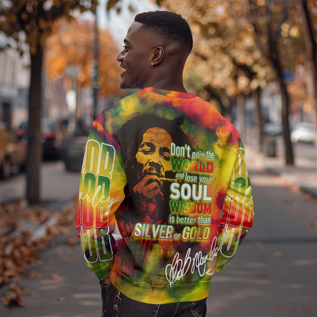 The Legend of Reggae One Love Sweatshirt Bob Colorful Art DT02
