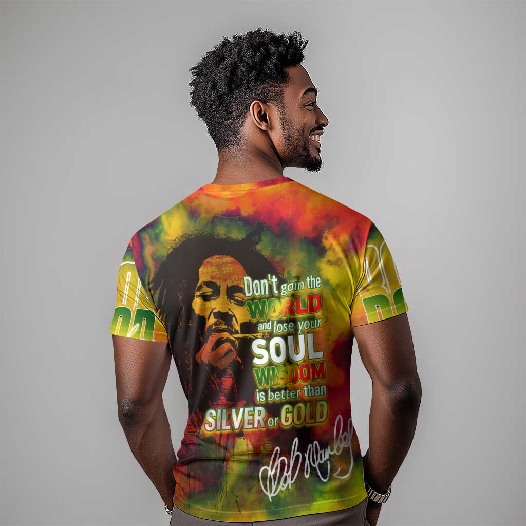 The Legend of Reggae One Love T shirt Bob Colorful Art DT02