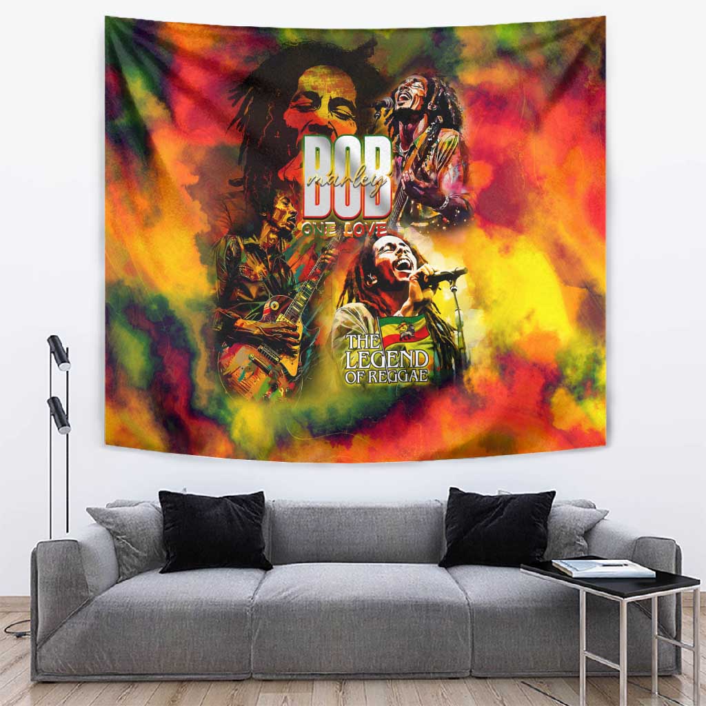 The Legend of Reggae One Love Tapestry Bob Colorful Art DT02