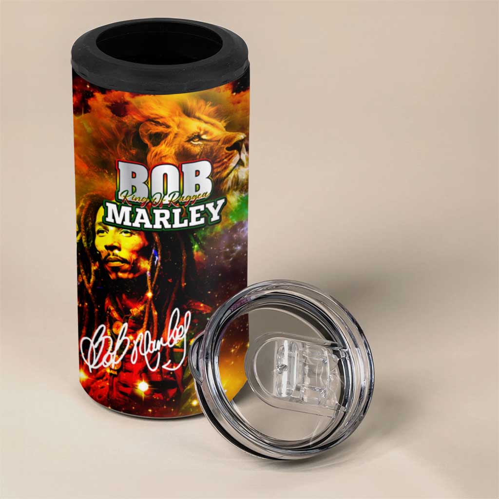 Bob King Of Reggae Rastafari Lion 4 in 1 Can Cooler Tumbler You Never Know How Strong You Are DT02