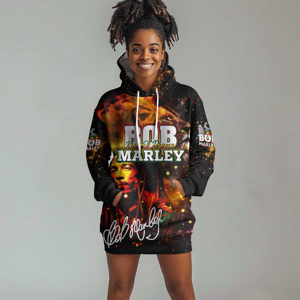Bob King Of Reggae Rastafari Lion Hoodie Dress You Never Know How Strong You Are DT02