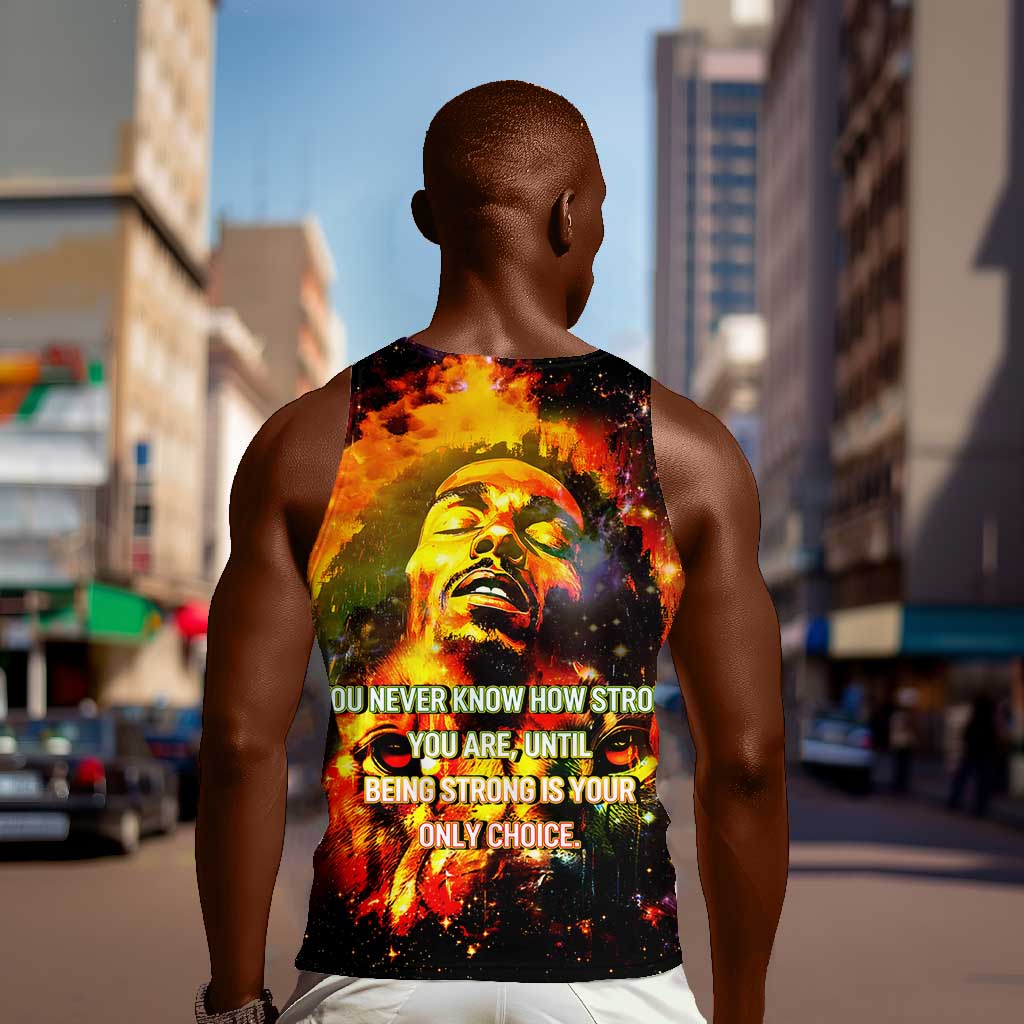 Bob King Of Reggae Rastafari Lion Men Tank Top You Never Know How Strong You Are DT02